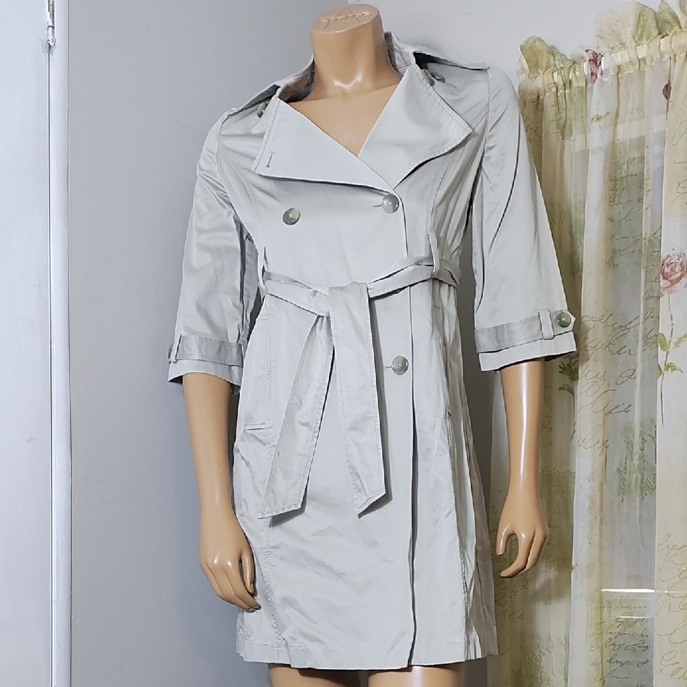 Old Navy Light Gray Trench Coat